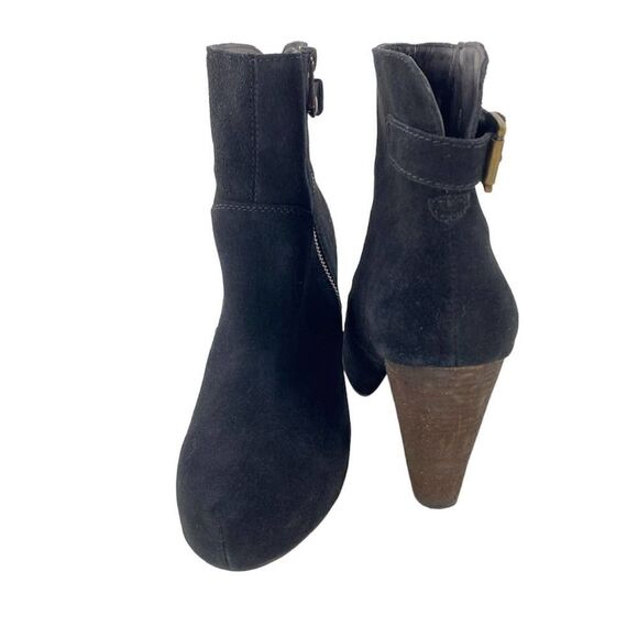 Steve Madden Black Gracieee Suede Black Booties Size 10 - Picture 7 of 10